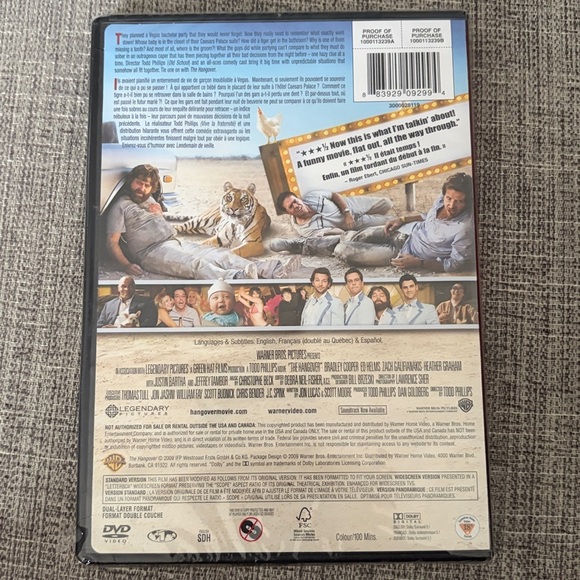 ❤️ BNIB SEALED The Hangover DVD with English, French and Spanish Subtitles Gift - Picture 2 of 4